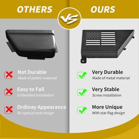 Metal Rear Door Storage Boxes Compatible with 2007-2018 Jeep Wrangler JK JKU 2/4 Door, 2 Packs Rear Door Side Insert Organizer Pockets for Jeep Saggy Net Replacement(Black) in Saudi Arabia
