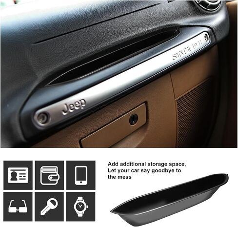 صينية قضيب الإمساك متوافقة مع 2011 2012 2013 2014 2015 2016 2017 2018 منظم تخزين جيب رانجلر JK من جانب الركاب لملحقات باب JKU 2/4 in Kuwait