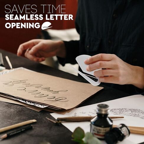 3" Letter Envelope Opener Envelope Slitter Set, Efficient Envelope Opener Slitter, Mail Opener Blade 6 Pcs in Red, Yellow, and White - by Rampro in Kuwait