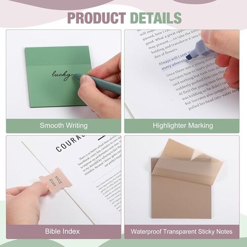 Funrous 6 Sets Easter Christian Bible Study Supplies Bulk Bible Journaling Kit Religious Stick Note and Pens Christian Gifts Bulk Church Index Favor Set for Vbs Prizes Easter Gift Party Supplies in Saudi Arabia