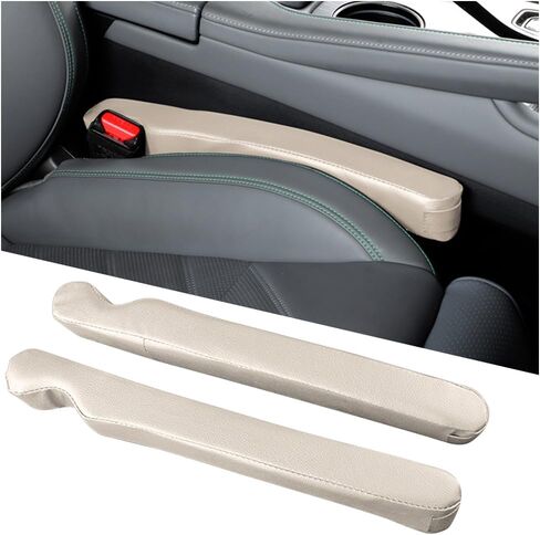 2PCS Car Seat Gap Filler, Seat Side Guard Gap Stopper Blocker to Stop Things from Dropping, No-Drop Soft Automotive Interior Crevice Catcher Plug, Universal Fit (Black) in Saudi Arabia