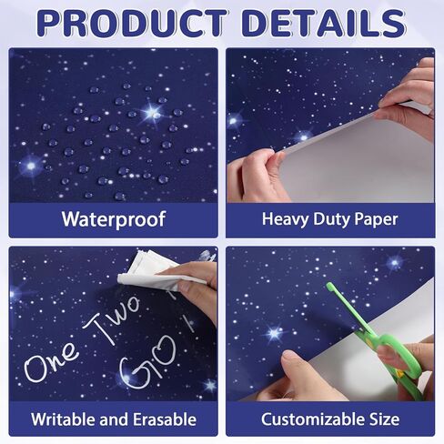 Outer Space Bulletin Board Paper Roll Night Sky Bulletin Board Background Paper Not Easy to Fade Bulletins Decorations for Back to School Poster Papers Arts Crafts Classroom Supply 15.8inx20ft in Saudi Arabia