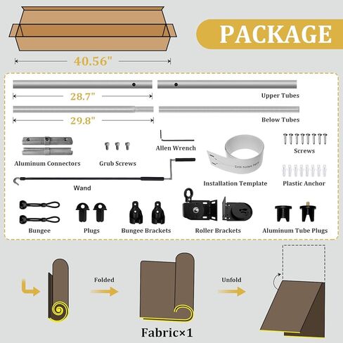 Shade&Beyond Outdoor Roller Shades with Splicing Design, Easy to Install Roll Up Patio Outside Blinds for Porch Pergola Gazebo, 5' W x 8' H, Grey in Saudi Arabia