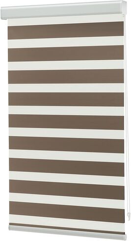 GHV Corded Zebra Blinds for Windows Room Darkening Blinds Dual Layer Privacy for Home and Office (Coffee, 34 in(W) x 72 in(H)) in Saudi Arabia