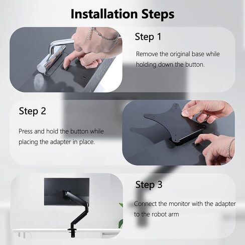 L27q-10 VESA Mount Adapter Compatible with Lenovo 27" X-Series and L-Series Monitors (Fits L27q-10 , L27q-20 , X27q-10)–75x75 to 100x100 Wall Mount Bracket in Kuwait