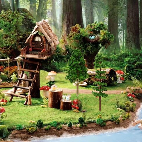 Mini Artificial Trees Simulation Plant Ornaments Colorful Micro Landscape Accessories for Fairy Garden Home and Party Decor (Red Maple, 7.3x6cm) in Saudi Arabia