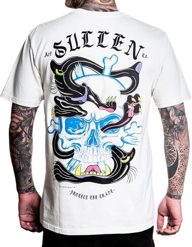 تي شيرت Sullen الرجالي Panther Trip Traditions Capule Tattoo Lifestyle Graphic من القطن الفاخر بأكمام قصيرة in Saudi Arabia