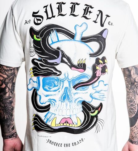 تي شيرت Sullen الرجالي Panther Trip Traditions Capule Tattoo Lifestyle Graphic من القطن الفاخر بأكمام قصيرة in Saudi Arabia