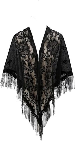 Women's openwork triangular shawl, suitable for pairing with evening gowns, a lightweight and breathable scarf/cape. in Saudi Arabia