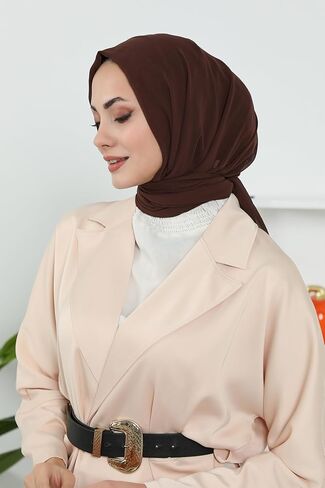 وشاح رأس شال شيفون فوري من عائشة للنساء مع غطاء عمامة شيفون من القطن in Kuwait