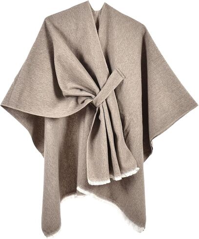 QUIRAI Shawl Wraps for Women, Elegant Pashmina Wraps for Mothers Day Gifts, Open Front Poncho for Spring Fall Winter in Saudi Arabia