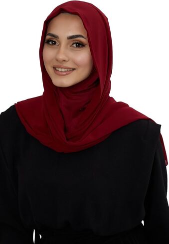 Aisha's Design Instant Chiffon Shawl Headscarf for Women with Cotton Bonnet Chiffon Turban Cap in Saudi Arabia