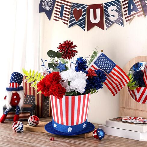 St. Patrick's Day Decorations Centerpiece for Table Green Leprechaun Top Hat Flower Pot Set Artificial Shamrock Flowers Arrangement with Irish Hat Flower Vase for Home Dining Table Holiday in Saudi Arabia