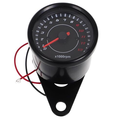Veemoon LED Tachometer Motorcycle Speedometer 13000 Per Minute Universal Gauge with Red and Blue LED Backlight for Single-Cylinder Bikes Night Riding in Kuwait