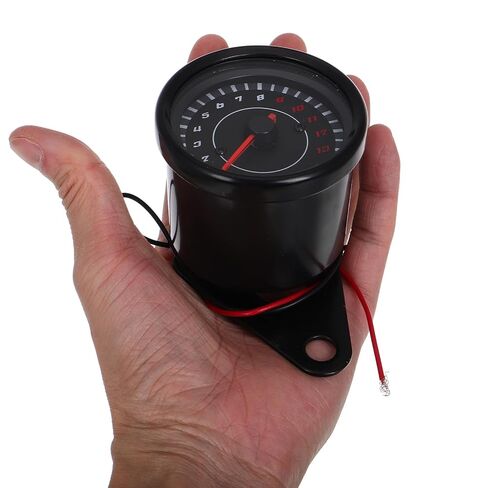Veemoon LED Tachometer Motorcycle Speedometer 13000 Per Minute Universal Gauge with Red and Blue LED Backlight for Single-Cylinder Bikes Night Riding in Kuwait