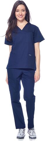 Dagacci Medical Uniform® Bundle Scrub Set (Navy Blue Size MediumTop & Pants) + Matching Surgical Hat – Complete Medical Uniform Kit in Kuwait
