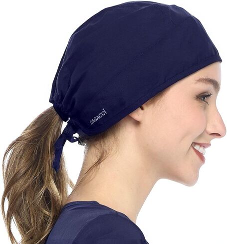 Dagacci Medical Uniform® Bundle Scrub Set (Navy Blue Size MediumTop & Pants) + Matching Surgical Hat – Complete Medical Uniform Kit in Kuwait