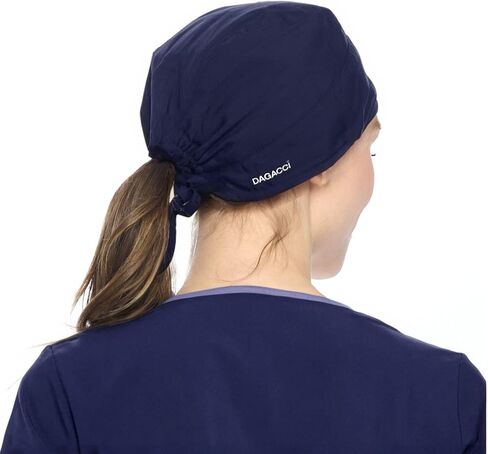 Dagacci Medical Uniform® Bundle Scrub Set (Navy Blue Size MediumTop & Pants) + Matching Surgical Hat – Complete Medical Uniform Kit in Kuwait