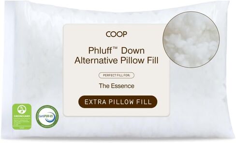 Coop Home Goods Extra Oomph AC Fill, Gel-Infused Memory Foam & Poly Fill, 1/2 Pound Bag, Refill for Eden Memory Foam Pillow, GREENGUARD Gold and CertiPUR-US Certified in Kuwait