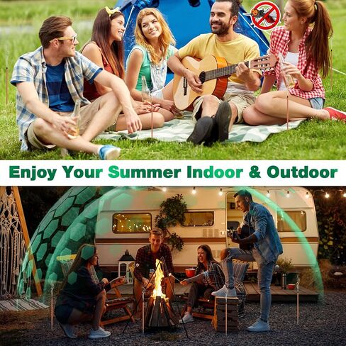 فناء خارجي طارد للبعوض، 36 قطعة من أعواد بخور زيت السترونيلا للبعوض - رادع طبيعي قوي للبعوض للفناء الداخلي وغرفة المنزل والسفر والتخييم in Kuwait