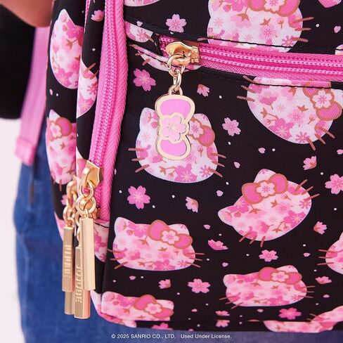 JuJuBe x Hello Kitty Cherry Blossoms Zealous Backpack Diaper Bag, Purses for Women, Includes Changing Pad, Essentials for Mom, Newborn & Baby, Adjustable Padded Straps, Machine Washable in Saudi Arabia