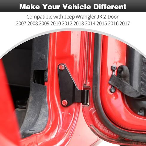 مفصلات الأبواب الداخلية من CheroCar ملحق داخلي متوافق مع جيب رانجلر JK 2-Door 2007 2008 2009 2010 2012 2013 2014 2015 2016 2017 in Saudi Arabia