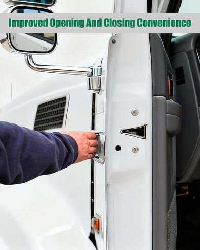 Front Driver Side Exterior Door Handle Fit for Freightliner Classic FLD112 FLD120 FLD120SD FLD132, Replace 760-5205 A1835381000 S-18815 HLK1057,Chrome in Saudi Arabia