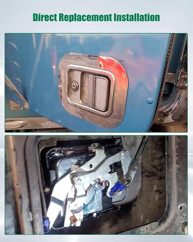 Front Driver Side Exterior Door Handle Fit for Freightliner Classic FLD112 FLD120 FLD120SD FLD132, Replace 760-5205 A1835381000 S-18815 HLK1057,Chrome in Saudi Arabia