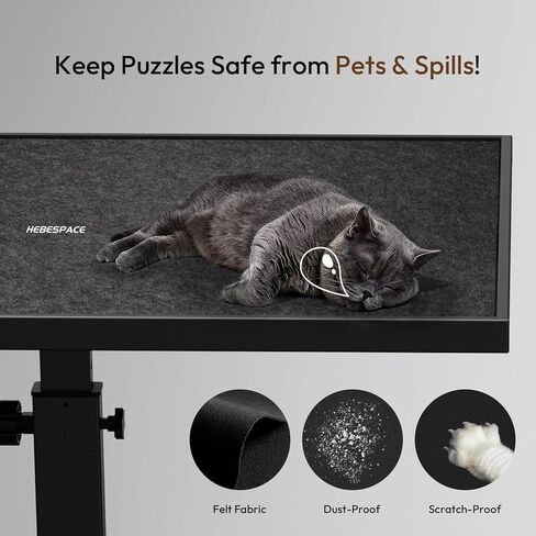 طاولة أحجية الصور المقطوعة 1500 قطعة بأرجل، طاولة ألغاز كبيرة مقاس 28 بوصة × 35 بوصة للبالغين، ارتفاع قابل للتعديل و12 زاوية إمالة، لوحة ألغاز خشبية مع 4 صواني وغطاء لفرز الألغاز، هدية عيد ميلاد للعائلة in Kuwait