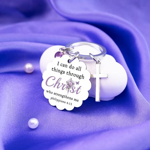 Religious Spiritual Gifts For Christian Women Best Christian Keychain Gifts For Women Mom Inspirational Faith Bible Biblical Gift For Woman Birthday Best God Baptism Faith Based Gift For Friendship in Kuwait