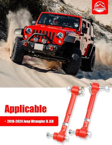2.5" - 6" Lift Front Sway Bar Links Kits for 2018-2024 Jeep Wrangler JL & JLU - Off-Road Suspension Upgrade, Quicker Disconnect System in Kuwait