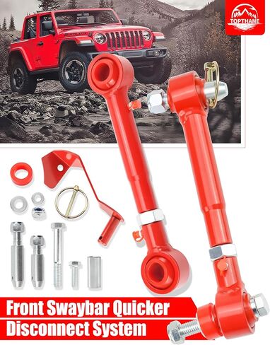2.5" - 6" Lift Front Sway Bar Links Kits for 2018-2024 Jeep Wrangler JL & JLU - Off-Road Suspension Upgrade, Quicker Disconnect System in Kuwait