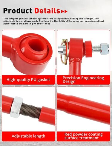 2.5" - 6" Lift Front Sway Bar Links Kits for 2018-2024 Jeep Wrangler JL & JLU - Off-Road Suspension Upgrade, Quicker Disconnect System in Kuwait