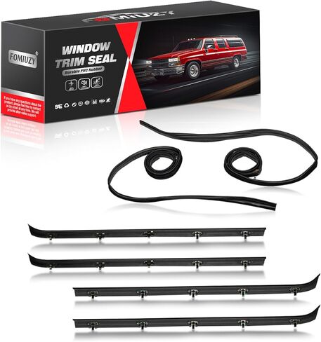 WEILEITE Front Door Window Channel Felt Trim Seal Weatherstrip Kit Compatible with GMC C1500 C2500 C3500 K1500 K2500 K3500 Suburban Jimmy Chevy C10 C20 C30 K5 K10 K20 K30 Blazer Suburban Truck in Kuwait