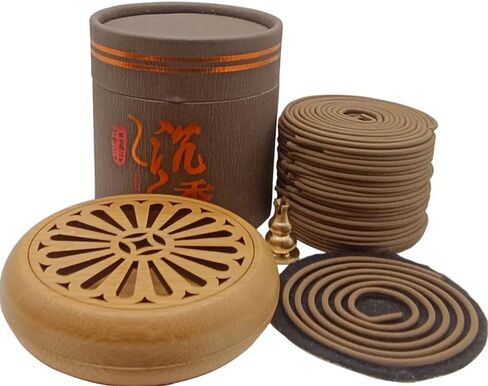 Coil Incense,Traditional spiraled Incense,Perfect for Meditation Spaces,Living Rooms,or Any Indoor Area Where You Want to Create a Relaxing Atmosphere. (48Agarwood) in Saudi Arabia