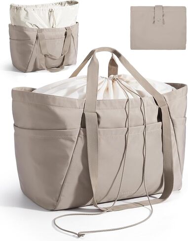 BAGSMART Reusable Grocery Bags, Large Beach Bag, Foldable Tote for Shopping Moving Holiday Travel Packing in Saudi Arabia