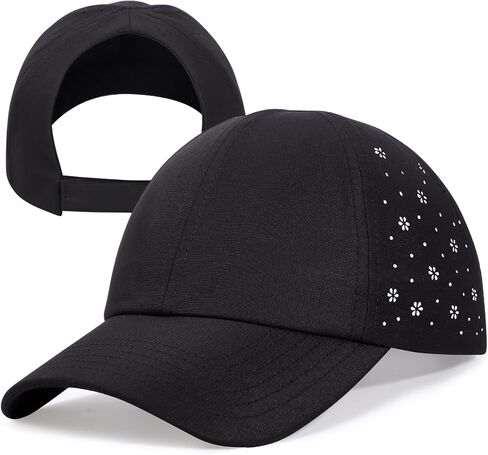 Women's Backless Baseball Cap Ponytail Hat, Quick Drying Breathable Mesh Sport Caps for Outdoor in Kuwait