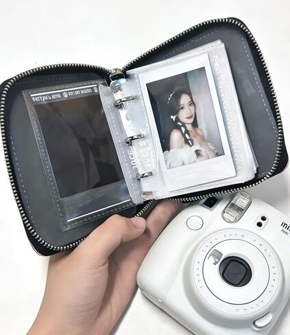 ألبوم صور الجيب لفيلم Polaroid Go والكاميرا الصغيرة الفورية، وفيلم Fujifilm Instax، وألبوم صور السفر المحمول، وألبوم صور واقي من البولي يوريثان لصورة بولارويد مقاس 2x3 بوصة (25 جيبًا) in Kuwait