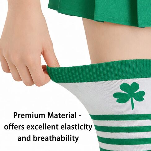 جوارب عالية الفخذ مع نبات النفل الأخضر لجوارب عيد القديس باتريك جوارب عالية الفخذ in Kuwait