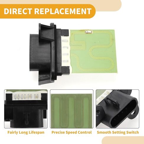 مقاوم محرك منفاخ HVAC رقم 52476725 مقاوم منفاخ السخان لسيارة شيفروليه كافالير L4 2.2L 1995-2002 معدن ABS أسود in Kuwait