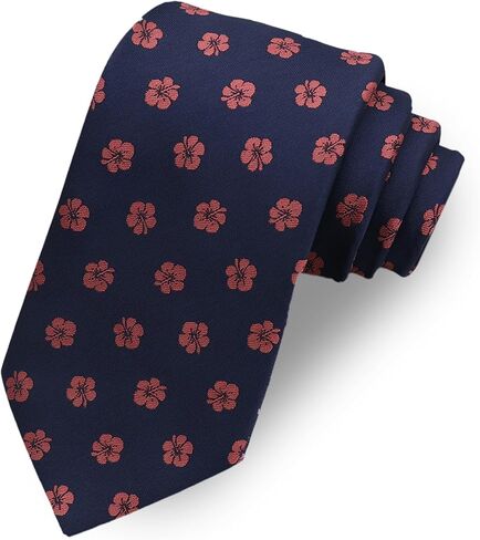 Polka Dot Ties for Men, 3" X 60" Navy Blue Floral Tie Jacquard Formal Design Men's Neckties for Wedding Party Prom in Kuwait