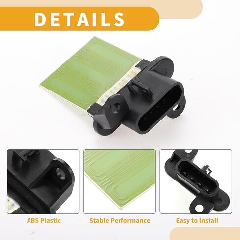 مقاوم محرك منفاخ HVAC رقم 52476725 مقاوم منفاخ السخان لسيارة شيفروليه كافالير L4 2.2L 1995-2002 معدن ABS أسود in Kuwait