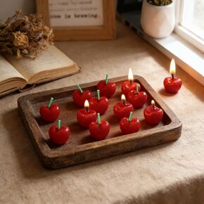 15 Pcs Cherry Birthday Candles, Fruit Shaped Cherry Candles for Cake, Decorations for Wedding Birthday Party Cupcake Topper Supplies in Saudi Arabia