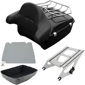 مجموعة أمتعة مسند الظهر XFMT King Trunk مناسبة لدراجات Harley Davidson Touring Road King، Road Glide، Street Glide وSelect CVO موديلات 2014-2025 in Kuwait