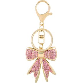 Sparkly Bow Bag Charms Keychain - Rhinestone Bows Purse Charm for Handbags - Cute Car Keyring Accessories for Women in Kuwait