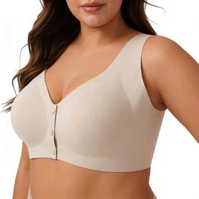 حمالة صدر لاسلكية مغناطيسية للنساء - بدون أسلاك داخلية، إغلاق خلفي، حمالة صدر تي شيرت بتغطية كاملة - بدون خياطة، تنعيم الظهر in Kuwait