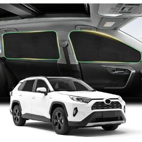 مظلات جانبية للنافذة لسيارة Toyota RAV4 2019-2024، أغطية نوافذ من القماش السويدي لسيارة الخصوصية، ملاءمة مخصصة بدون حلقات فولاذية، تركيب مغناطيسي للحماية من الأشعة فوق البنفسجية والحرارة (4 عبوات) in Kuwait