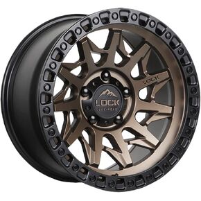 Lock Offroad Lunatic 17x9 6x139.7-12et 106.2 برونزي غير لامع مع حلقة سوداء غير لامعة in Kuwait