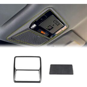 Front and Rear Reading Light Lamp Cover Trim fit for Toyota Grand Highlander 2024 2025 Interior Center Consoles Decoration Car Accessories 2PC Carbon Fiber Color in Kuwait