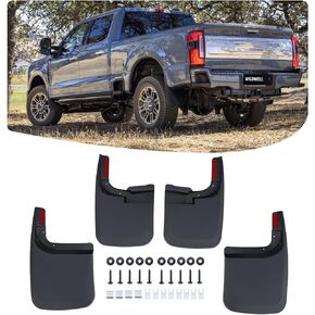WildWell Mud Flaps for 2017-2025 Ford F250 F350 Super Duty w/Single Rear Wheels, Splash Guards Front & Rear Heavy-Duty Mud Flaps Guard for Trucks Set 4PCS (Without Fender Flares) in Kuwait